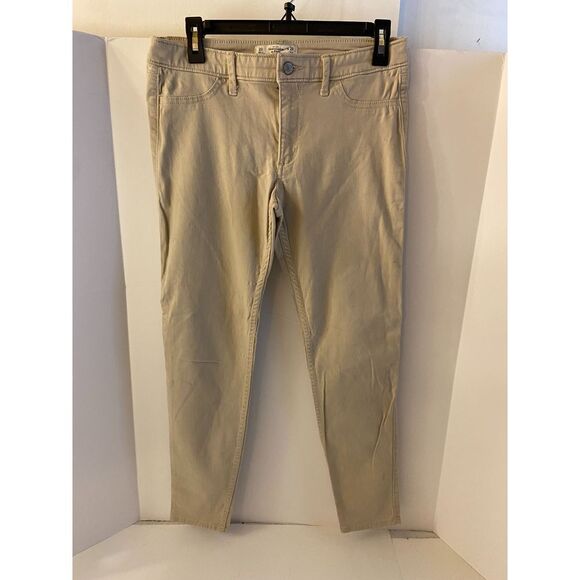 Abercrombie and Fitch Khaki Skinny Pants Leggings W29L29 size 8r - Picture 1 of 9
